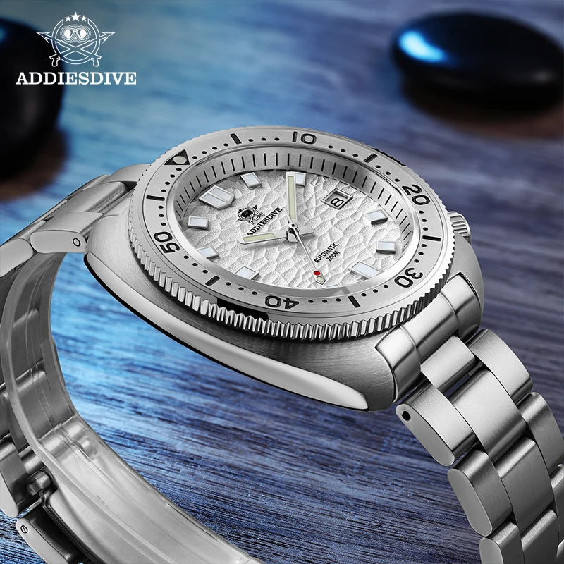 ADDIESDIVE Diver Automatic Watch for Men Mechanical Wristwatch Calendar Super Luminous Sapphire NH35 Self Winding Luxury Watches addiesdive man watch nh35 diver c3 luminous divers calendar display sapphire crystal 200m automatic mechanical watch