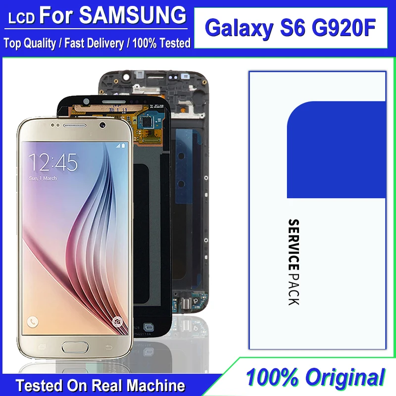 

Original 5.1" LCD Display For Samsung Galaxy S6 G920 G920F LCD Screen Touch Digitizer Assembly For Galaxy S6 LCD Display