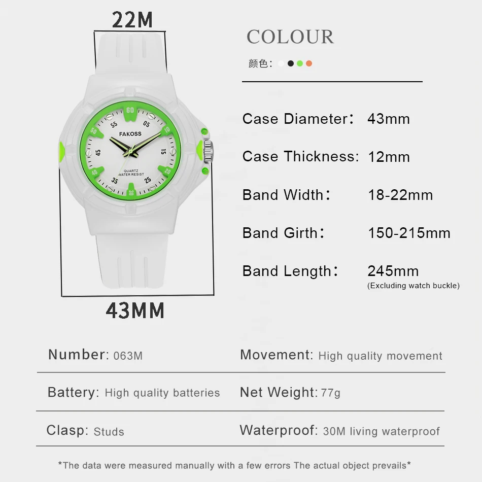 2024 New WWOOR  Men's Watches Sport Silicone Strap Quartz Watch Fashion Casual Waterproof  Watch for Men Clock Relogio Masculino