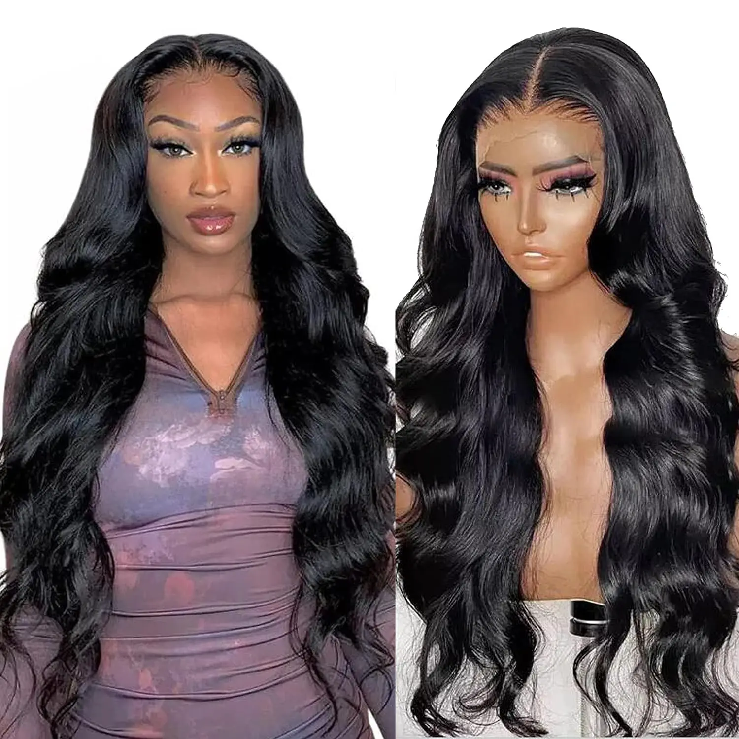 

Body Wave 13x4 Lace Front Wigs Human Hair 30 inch Hd Lace Frontal Wig 180% Density Remy Hair Pre Plucked Glueless Wig