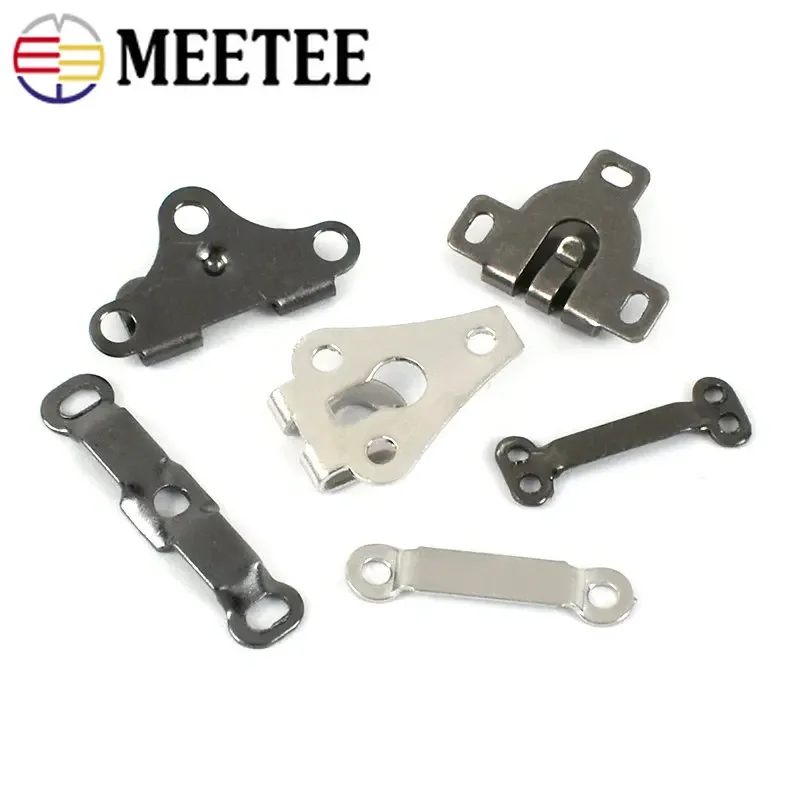 Meetee Metal Invisible Garment Hooks and Eye Trousers Jeans Clothes Adjust Clasp Buckle Hanger Sewing Closure Accessories 50Sets