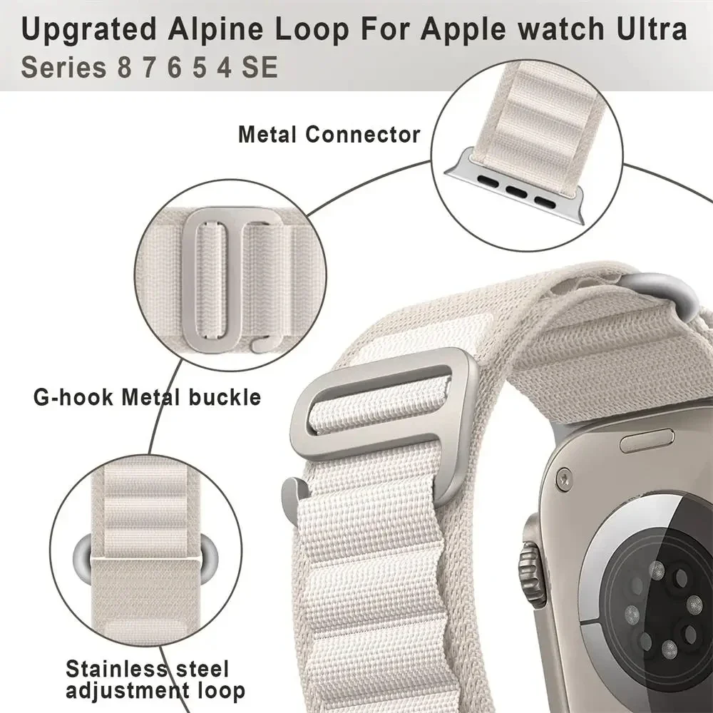 Premium Alpine Loop Sport Strap for Apple Watch – G-Hook Design