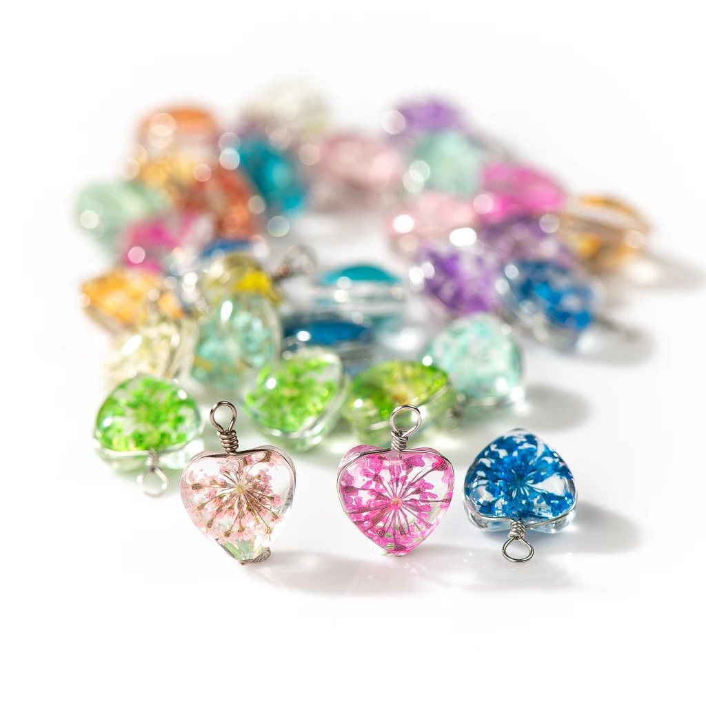 Kleine Liebe Gypsophila Blume Glasperlen Ohrringe Halskette Armband Zubehör Großhandel z047 – Detail 1