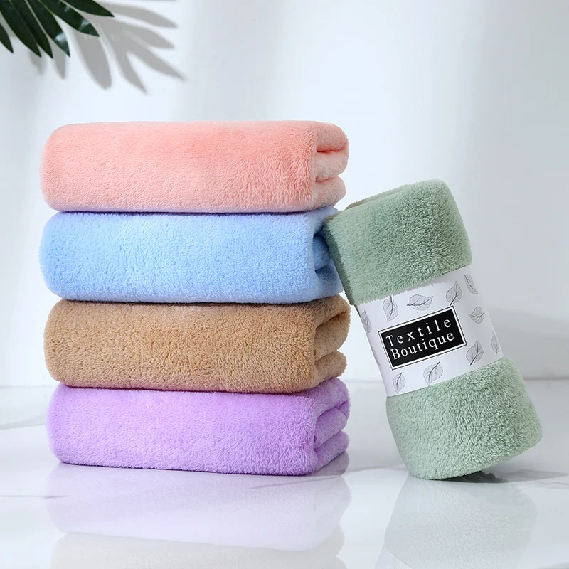 

High Density Coral Fleece Hair Drying Towel Microfiber Hand Face Hair Towel Clean Soft Strong Absorbent Quick Dry Hair Towel