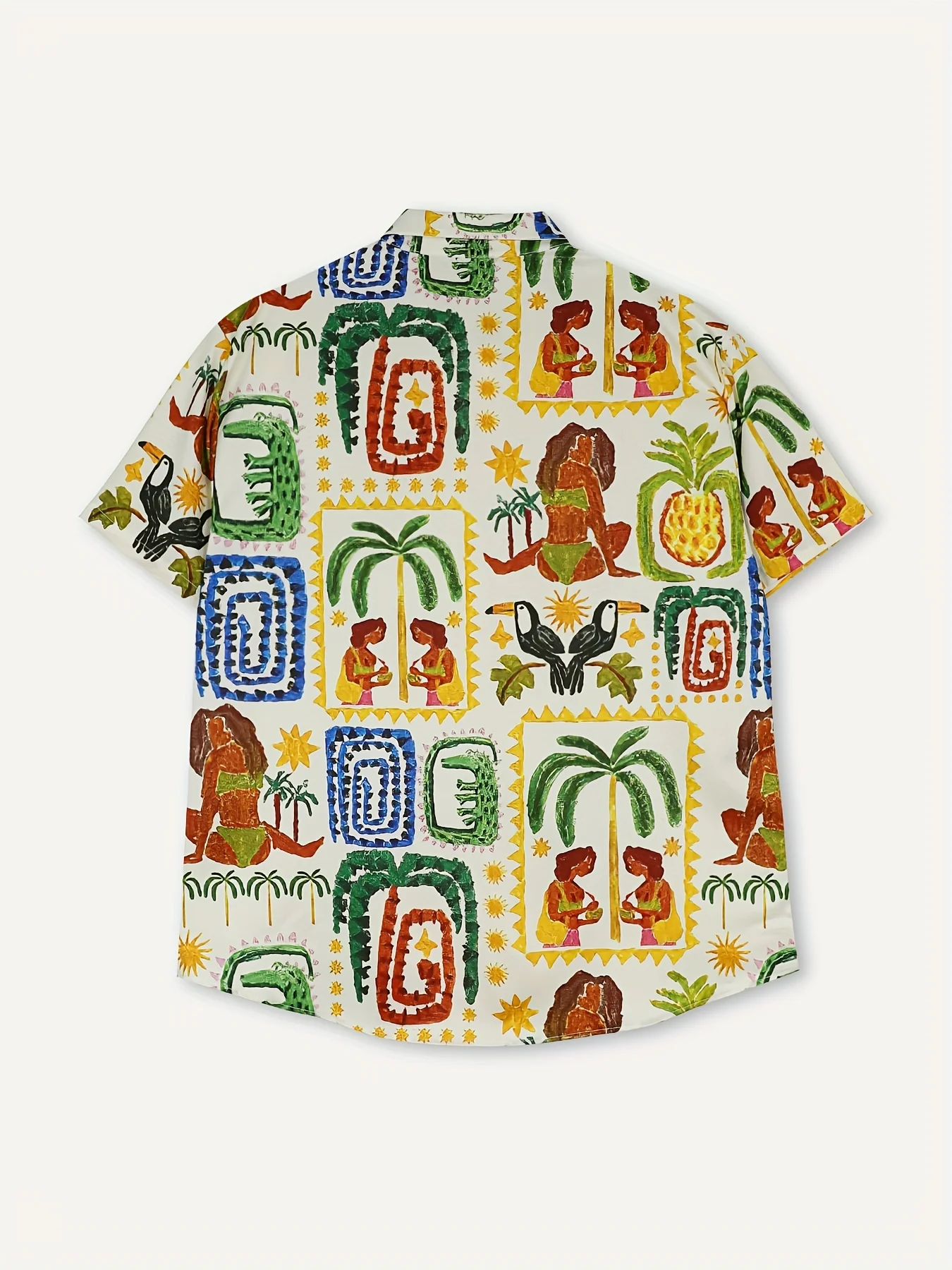 Fashion New Men's Short-Sleeved Shirt Plaid Hawaiian Style Print Daily Casual Beach Holiday Wear With Men's Oversized Shirt Tops 3