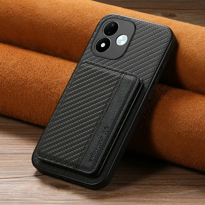 Luxury RFID Leather Wallet Phone Case with Magnetic Back Cover