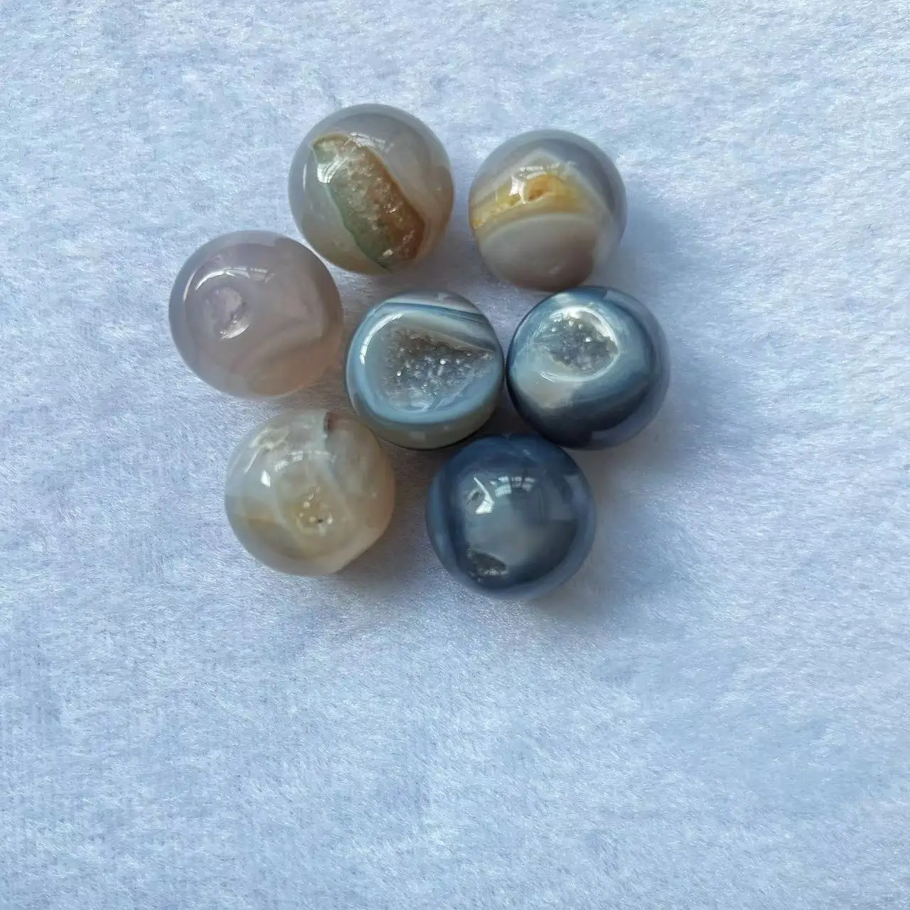 

7pc 2cm Natural Different material Spheres Crystal Semi-Precious For Home Office Garden And Potted Plants Fish Tank Decorations