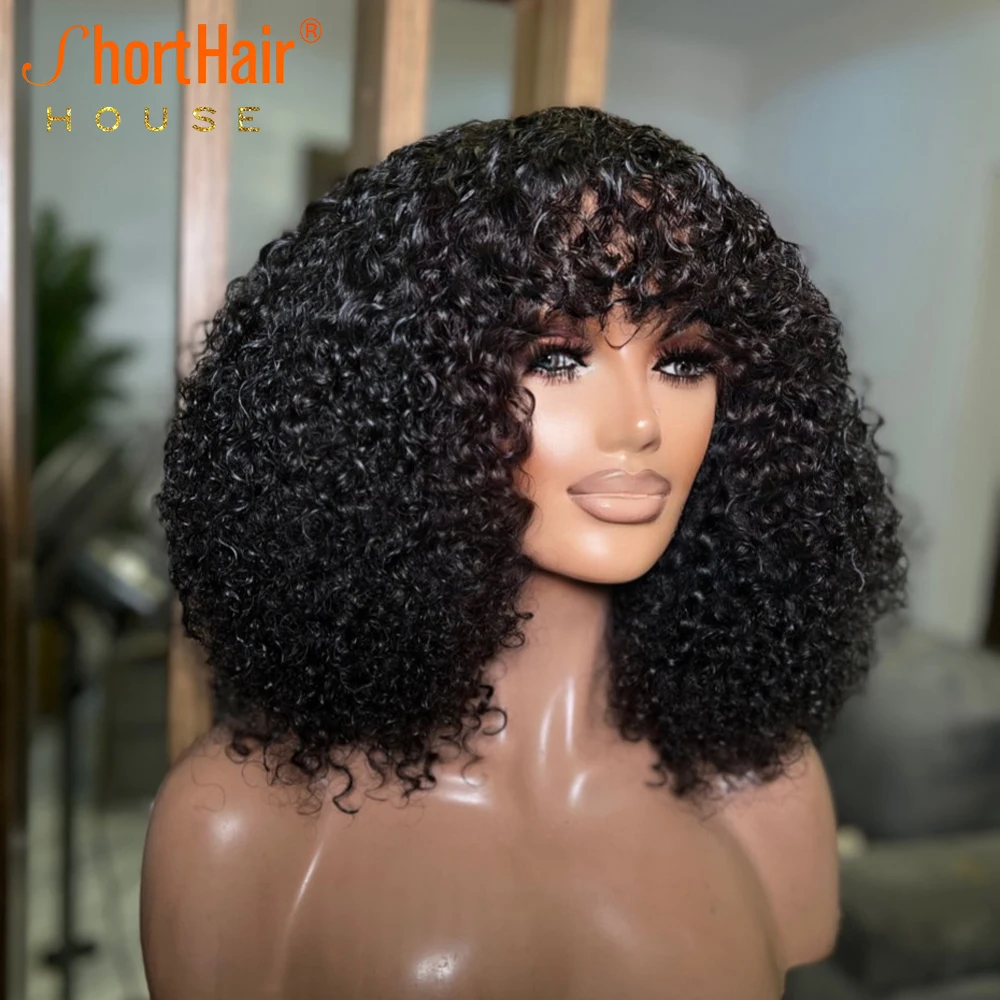 Pixie Cut Wigs Human Hair Highlight Brown Blonde 4x4 5x5 Lace Closure Wigs Human Hair Short Bob With Bangs Wear&Go Glueless