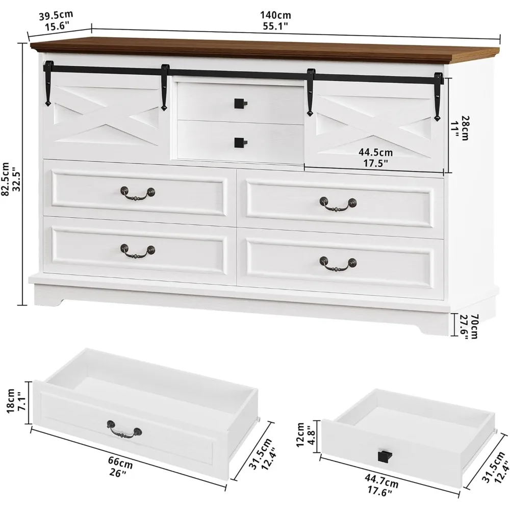 Farmhouse 6-Drawer Dresser 2