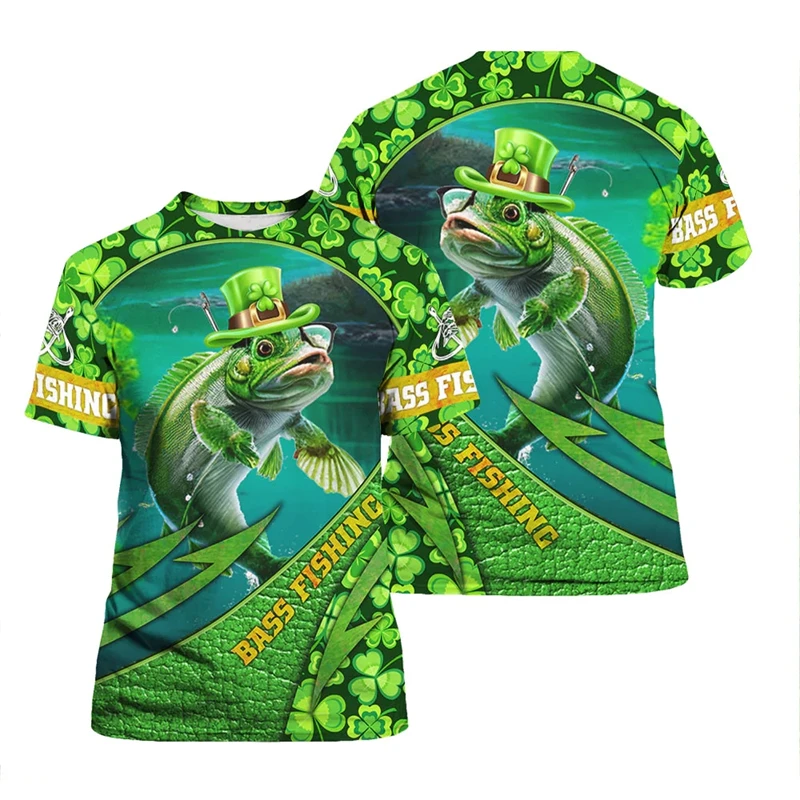 

New Casual Men's Summer Fishing Pattern T-Shirts 3D Printed Men Women Fashion T-shirt Short Sleeve Loose T Shirt Homme Cool Tops