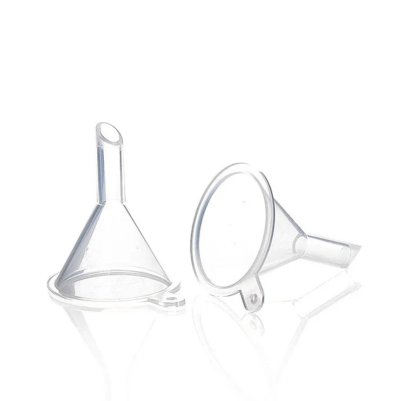 10Pcs Mini Plastic Transparent Funnels for Perfume Diffuser E juice Dropper Bottles Liquid Essential oil Lab Filling Tools
