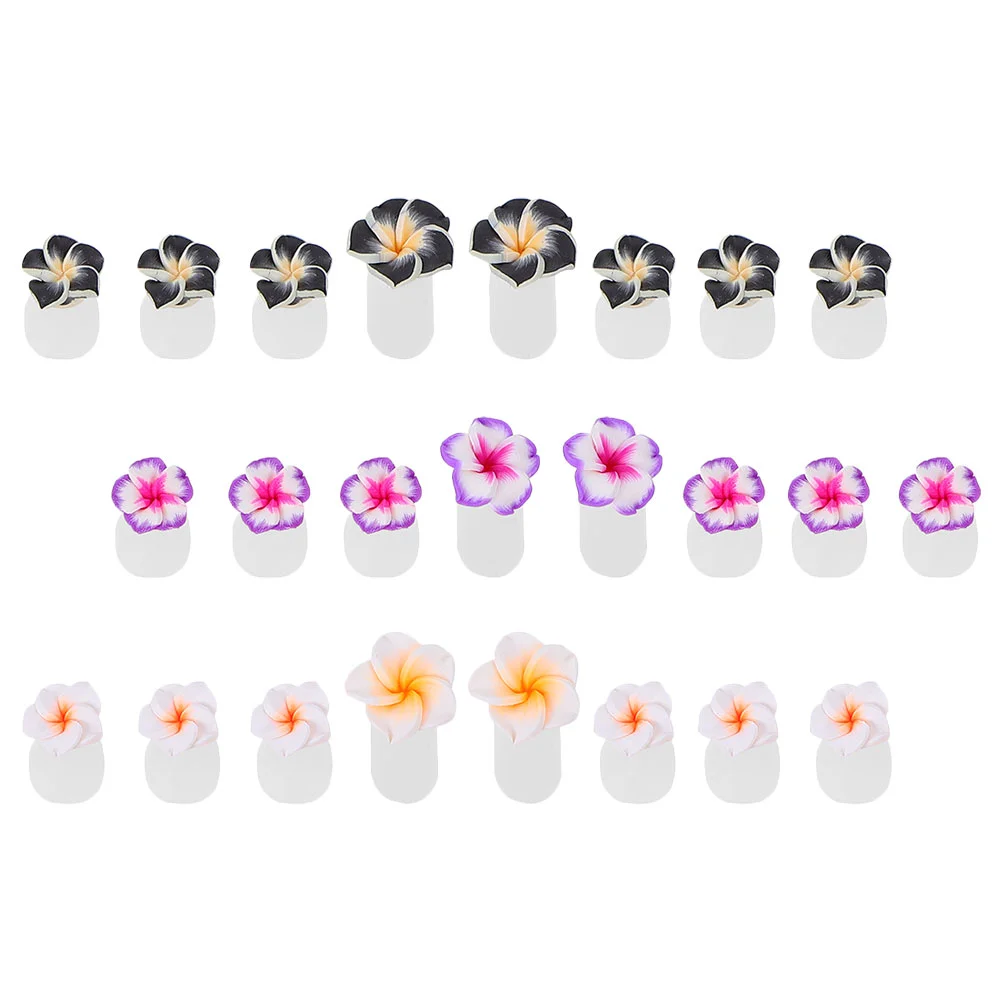 24 Pcs Toe Separator Flower Separators Spreader Gasket Nail Spreaders for Women Seperator Silica Gel Decorative