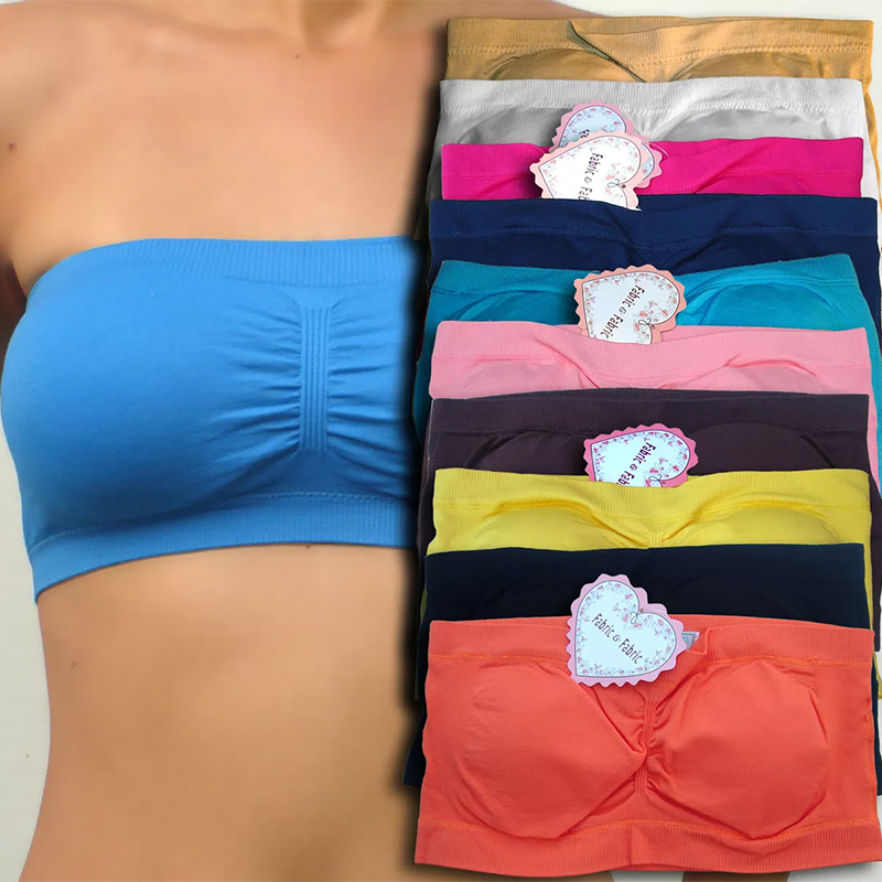 Women Sexy Lingerie Lace Seamless Tube Top Breathable Strapless Bandeau Bra Underwear Without Pad Sleep Underwear Sports Bra