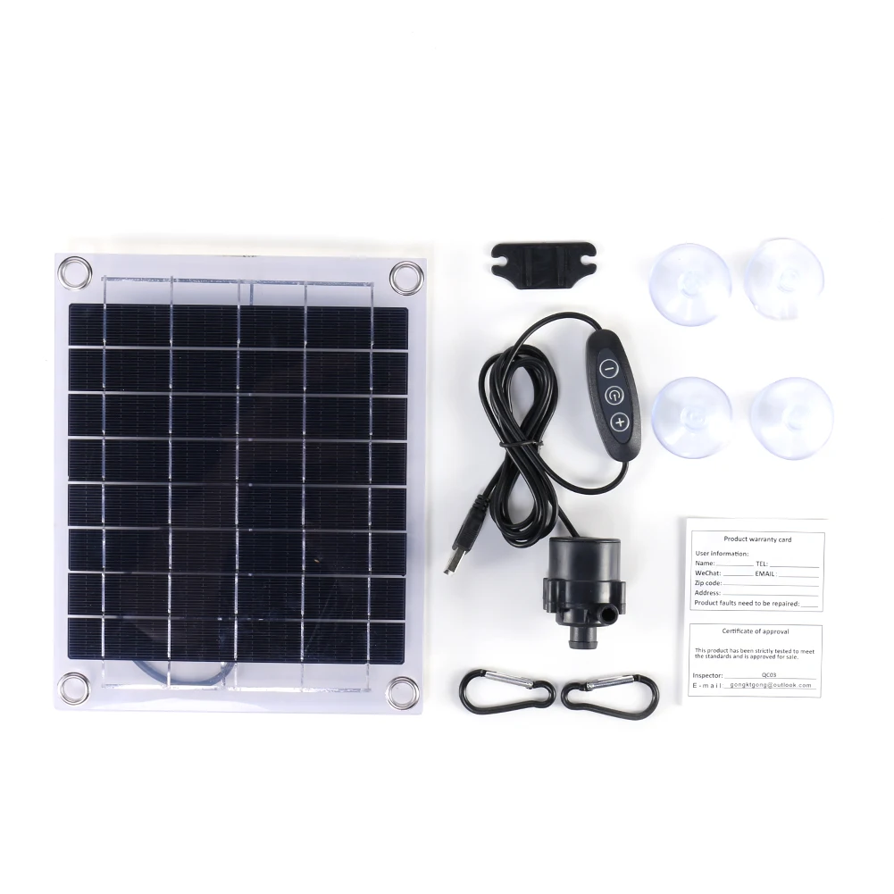 12V 10W Solar Water Pump Garden Decoration Mini Water Pump Watering System Solar Panel Pump with Adjustment Switch Kits for Pond