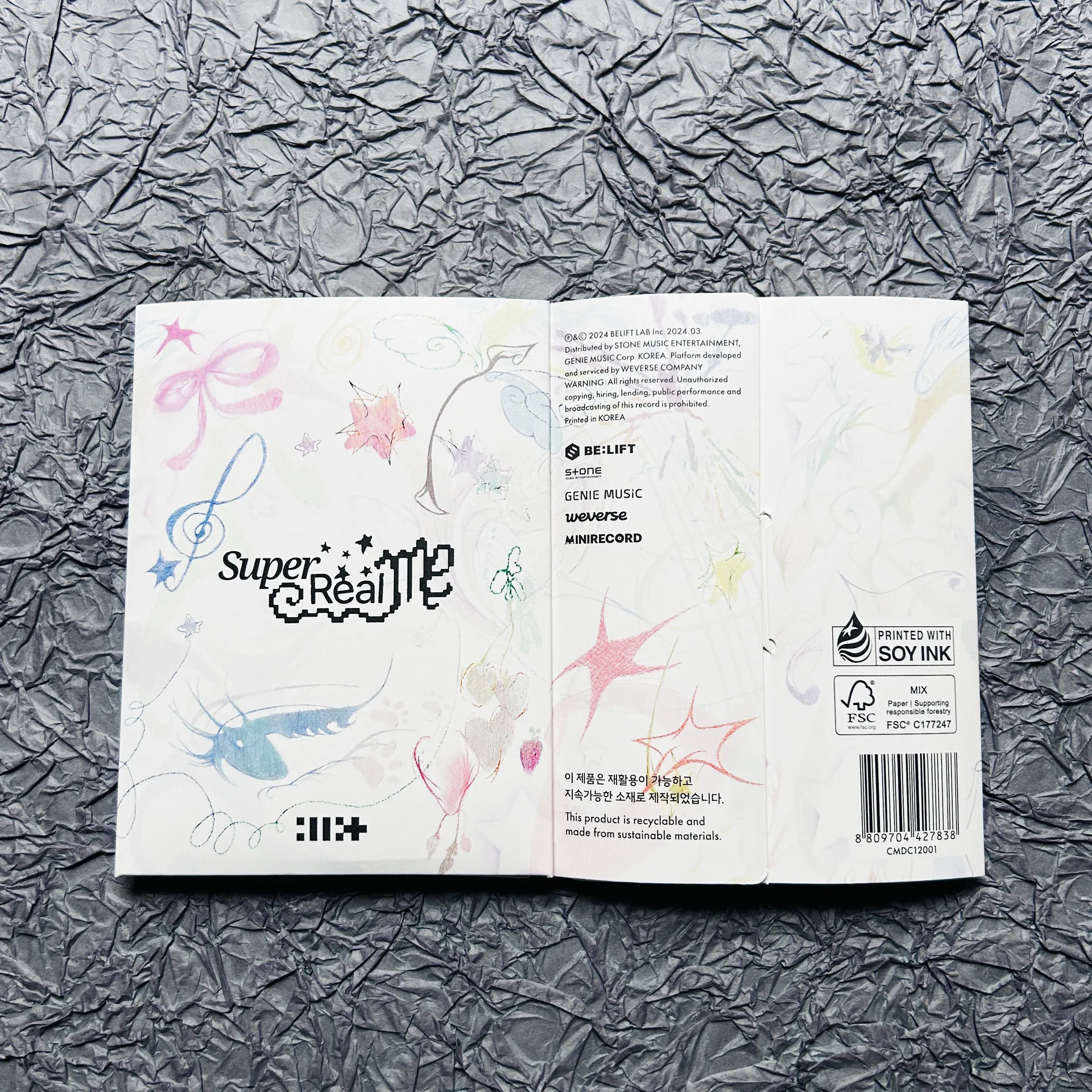 Kpop ILLIT Super Real Me 8pcs Cartão Radom Estreia Álbum Eletrônico Photocard YUNAH MINJU MOKA WONHEE IROHA Presente Fãs Coleção