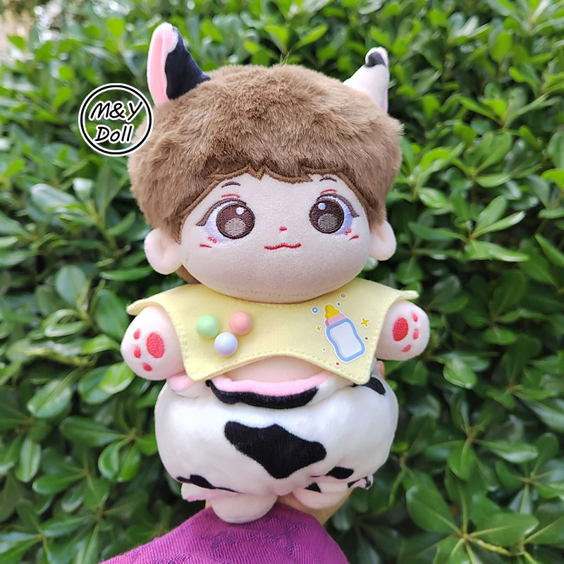 

Kpop 20cm Doll Clothes Set Cow Bread Pants Bib Clothes for baby born Fat Body Doll SULLYOON HAEWON Irene Girls Birthday Gift