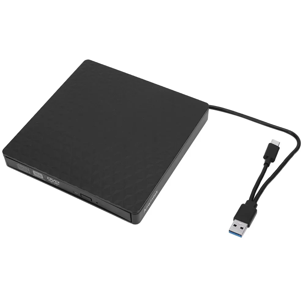 슬림 외장 CD DVD RW 드라이브, USB 3.0 C 타입 라이터, 버너 플레이어 리더, 데스크탑 PC, 윈도우, 리눅스, 맥 OS, 애플용