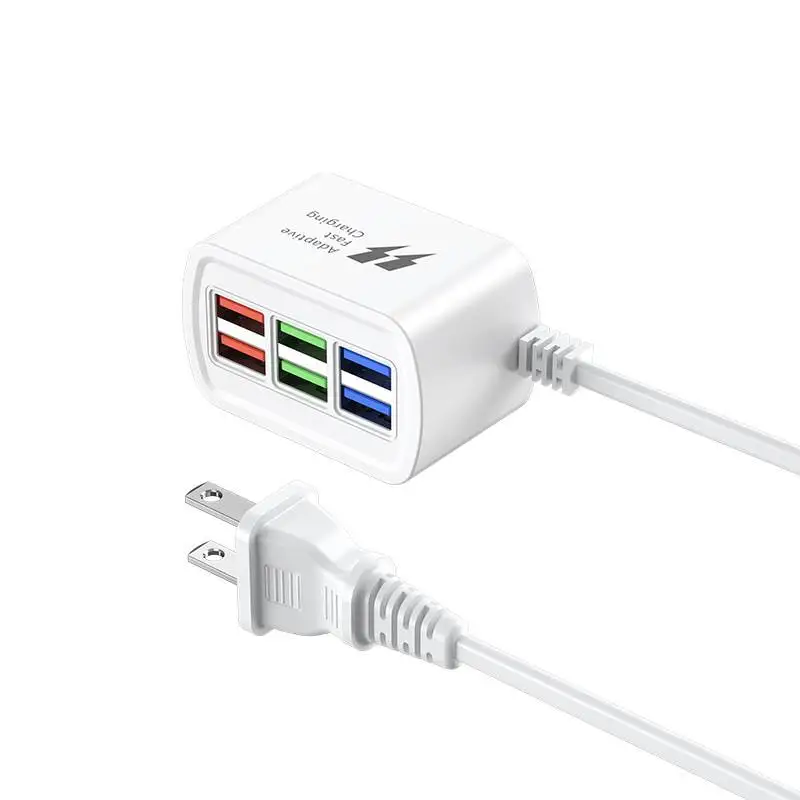 ตัวเลือกสินค้า USB 6 ช่องชาร์จเร็ว ปลั๊กพ่วงตั้งโต๊ะ สายยาว 1 เมตร