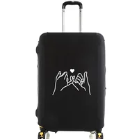 Unisex Luggage Cover 18-28 Inch Fashion White Picture Series Pattern Trolley Suitcase Elastic Dust Bags Case Travel Accessories 2