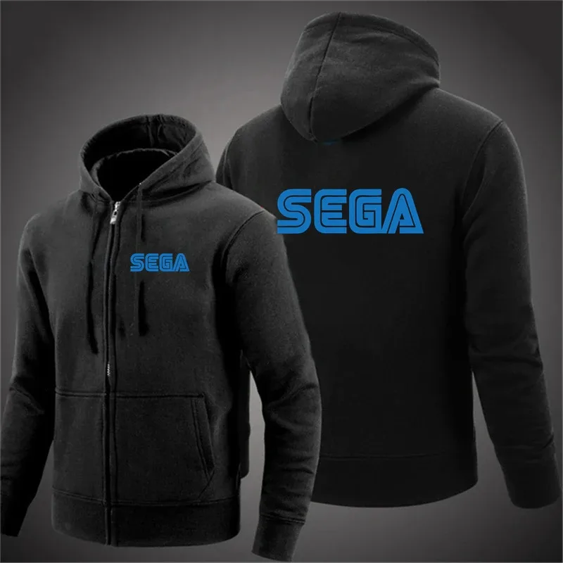 Men's Sega Zipper Hoodie Casual Hoodie Outdoor Sports Shirt Top