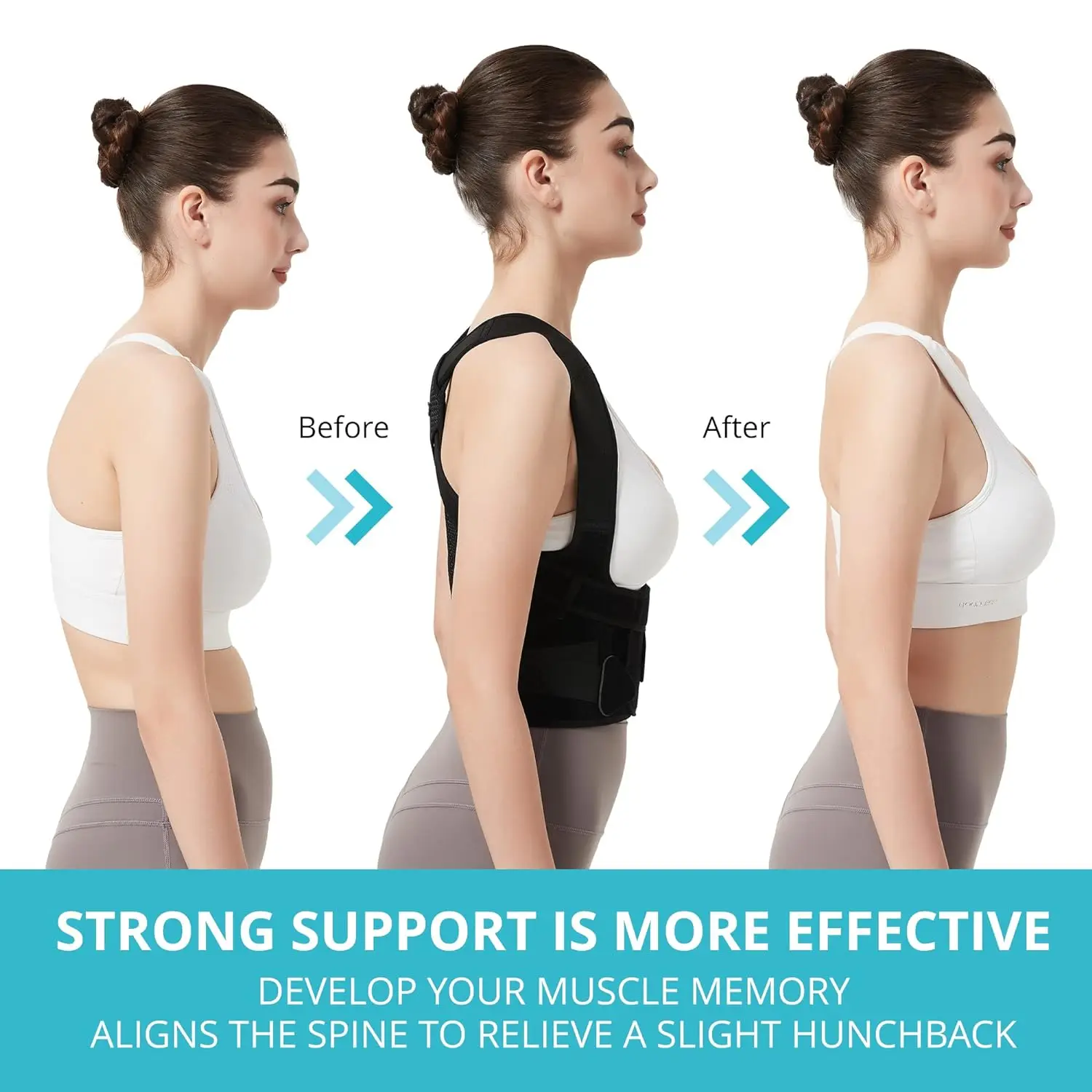 Back Brace Posture Corrector for Women and Men, Shoulder Straightener, Adjustable Full Back Support, Upper and Lower Back  Brace 3