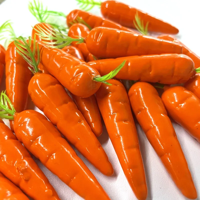 

20pcs Easter Carrots Artificial Carrot happy Easter decorations for home fake carrots Vegetables Rabbit Easter Bunny Party Decor