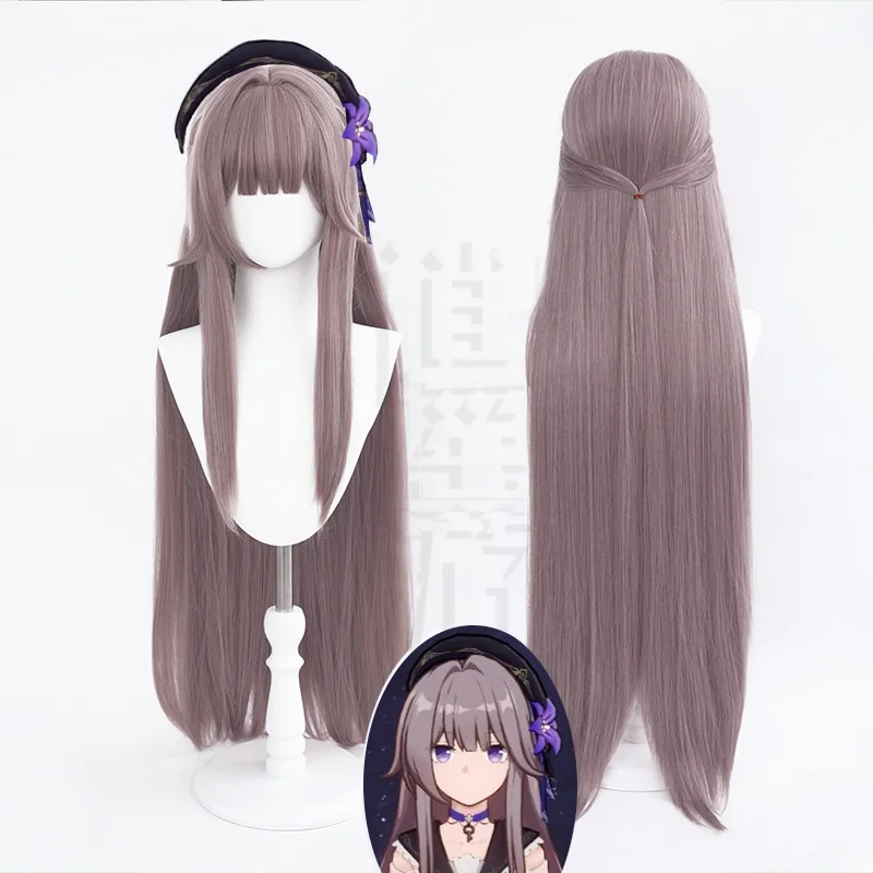 

Herta Cosplay Wig Game Honkai: Star Rail Herta Grey Purple Wig Cosplay Anime Wig Heat Resistant Synthetic Party Wigs
