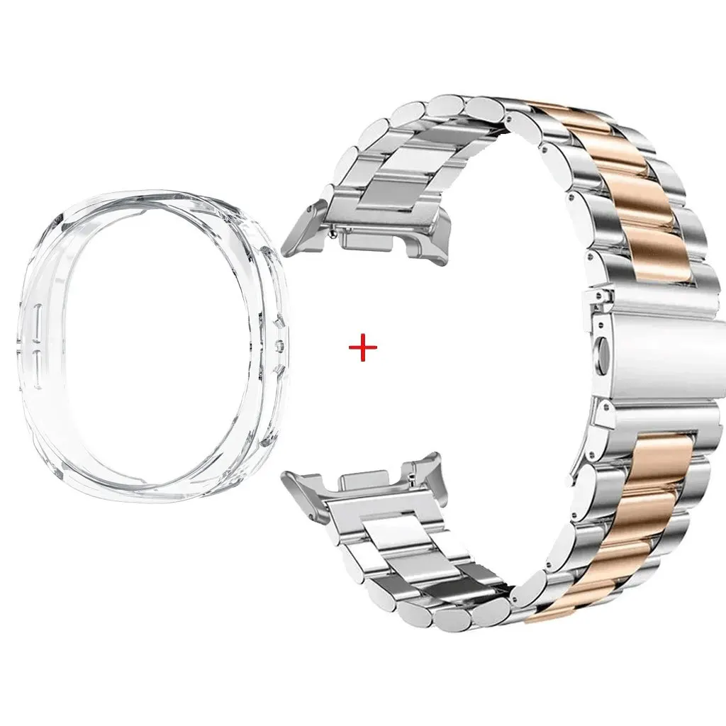 Luxury Stainless Steel Metal Strap with Full Coverage Case - Premium Bracelet Accessory