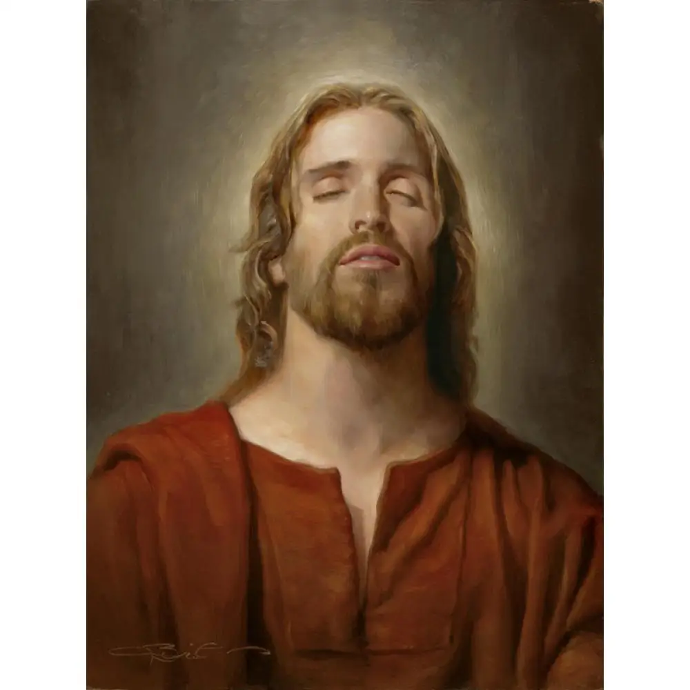 

Canvas Art Oil Painting Christ Portrait Great Mediator Joseph Brickey Handmade Modern Artwork Replicas Family Room Wall Decor