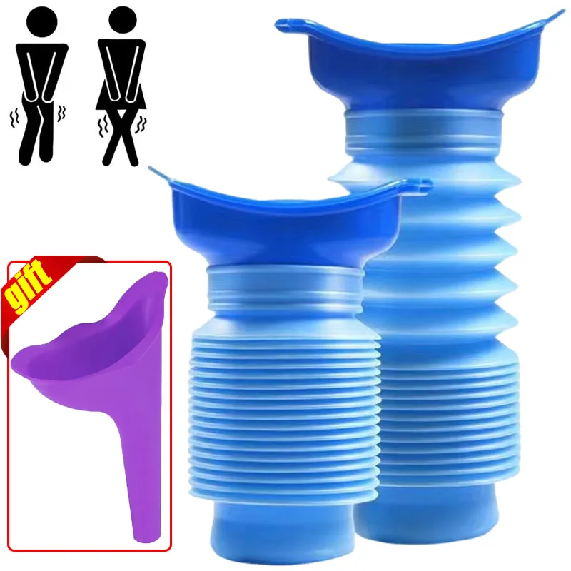 Portable 750ML Urine Bag for Women Men Children Outdoor Women's Telescopic Urina Mini Toilet Travel Mountain Bike Emergency Tool urine bag disposable urine bag