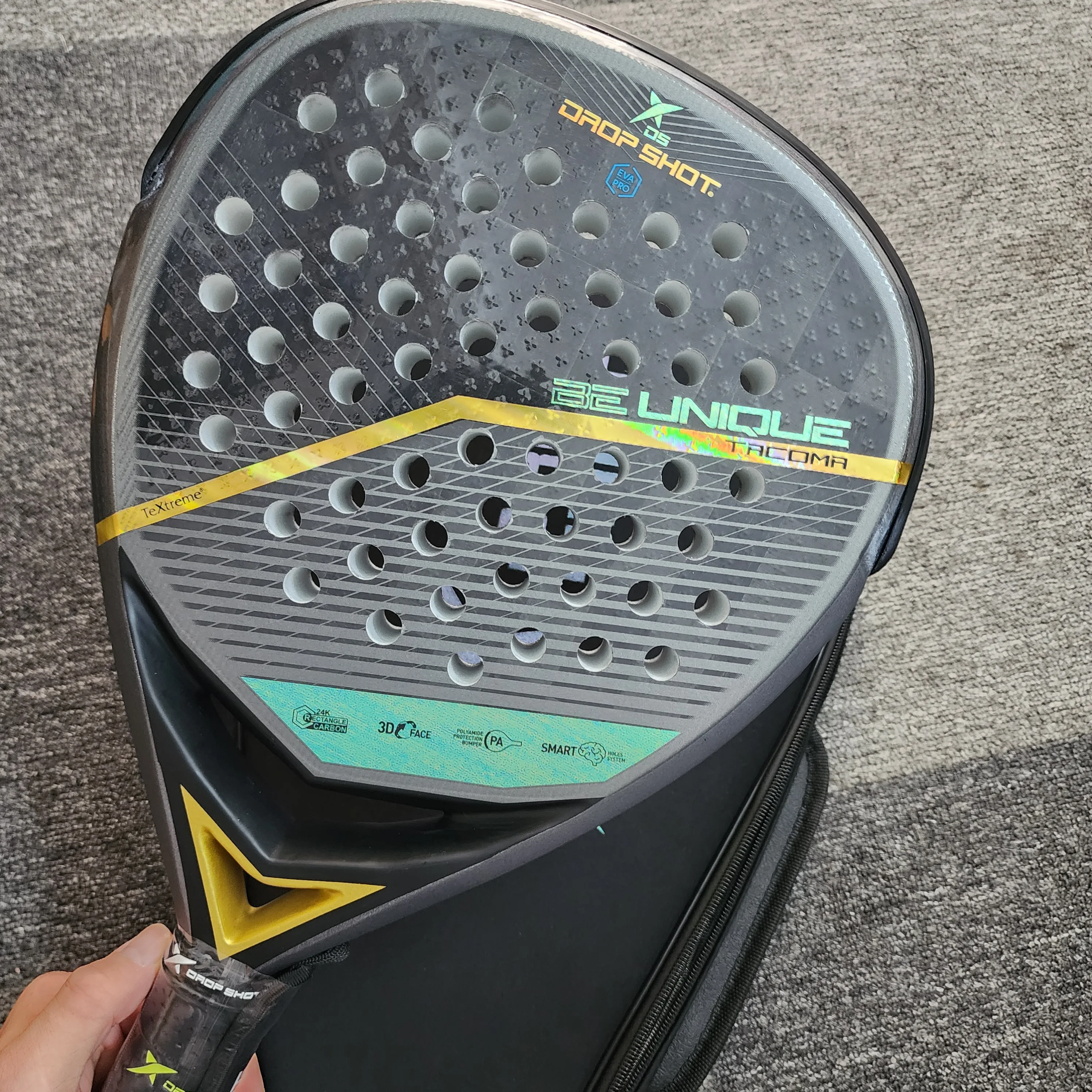 Padel Racket Carbon Fiber Surface EVA Memory Flex Foam Core