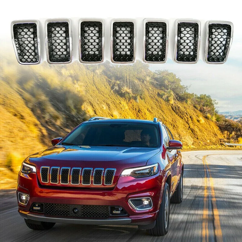 

6FM74SZ0AB For 2019 2020 2021 Jeep Cherokee Front Radiator Grille Insert Kit