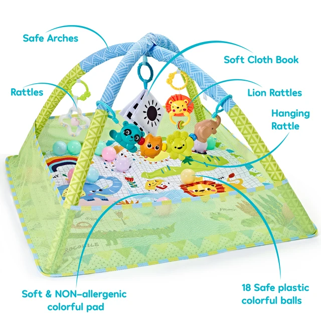 Cadre de Fitness multifonctionnel pour bébé, tapis de jeu pour bébé, couverture de jeu rampant, support de Fitness pour nouveau-né, tapis pour tout-petits, jouets pour bébé, cadeau 1