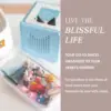 Maple & Lark Bliss Bins - Hard Sided Clear Zipper Case for Storage - Professional-Grade Plastic Clear Zipper Pencil Case, 5