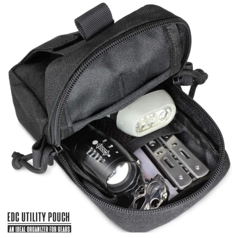 1000D Tactical MOLLE EDC Pouch Hunting Survival First Aid Bag Outdoor Men EDC Tool Pack Travel Camping Hunting Accessories Bag