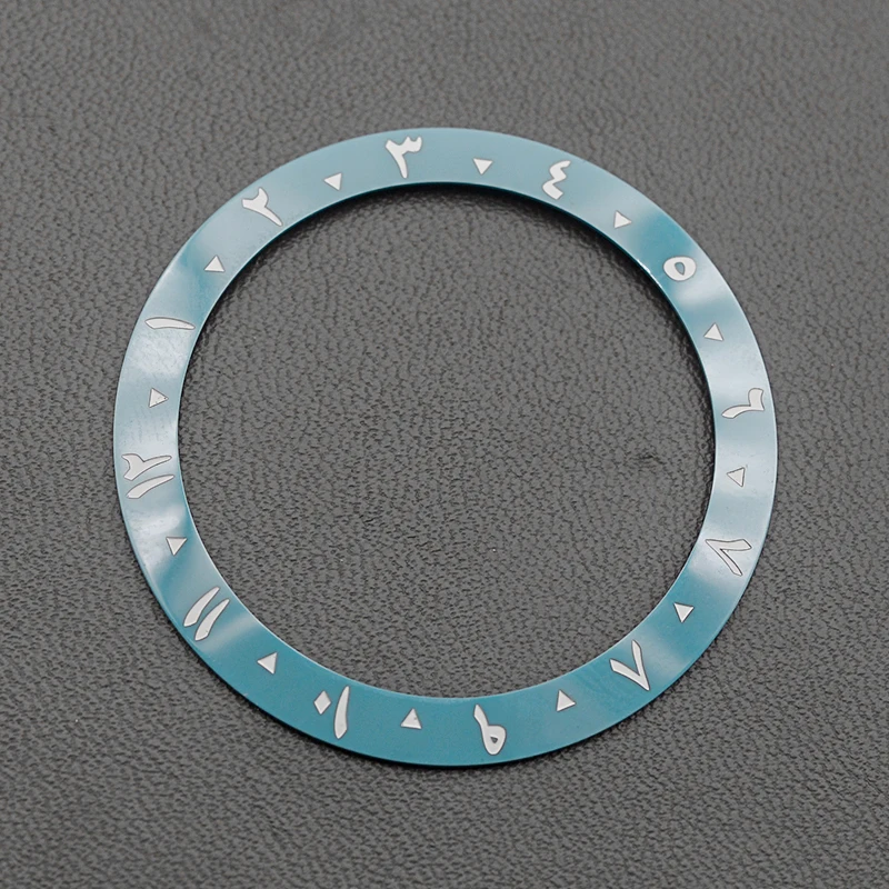 NH35 Bezel, Lake Blue, Size 38X30.5MM, For Seiko SKX007/SKX009/SKX011/SKX171/SKX173/SRPD etc., Ceramic, Diving