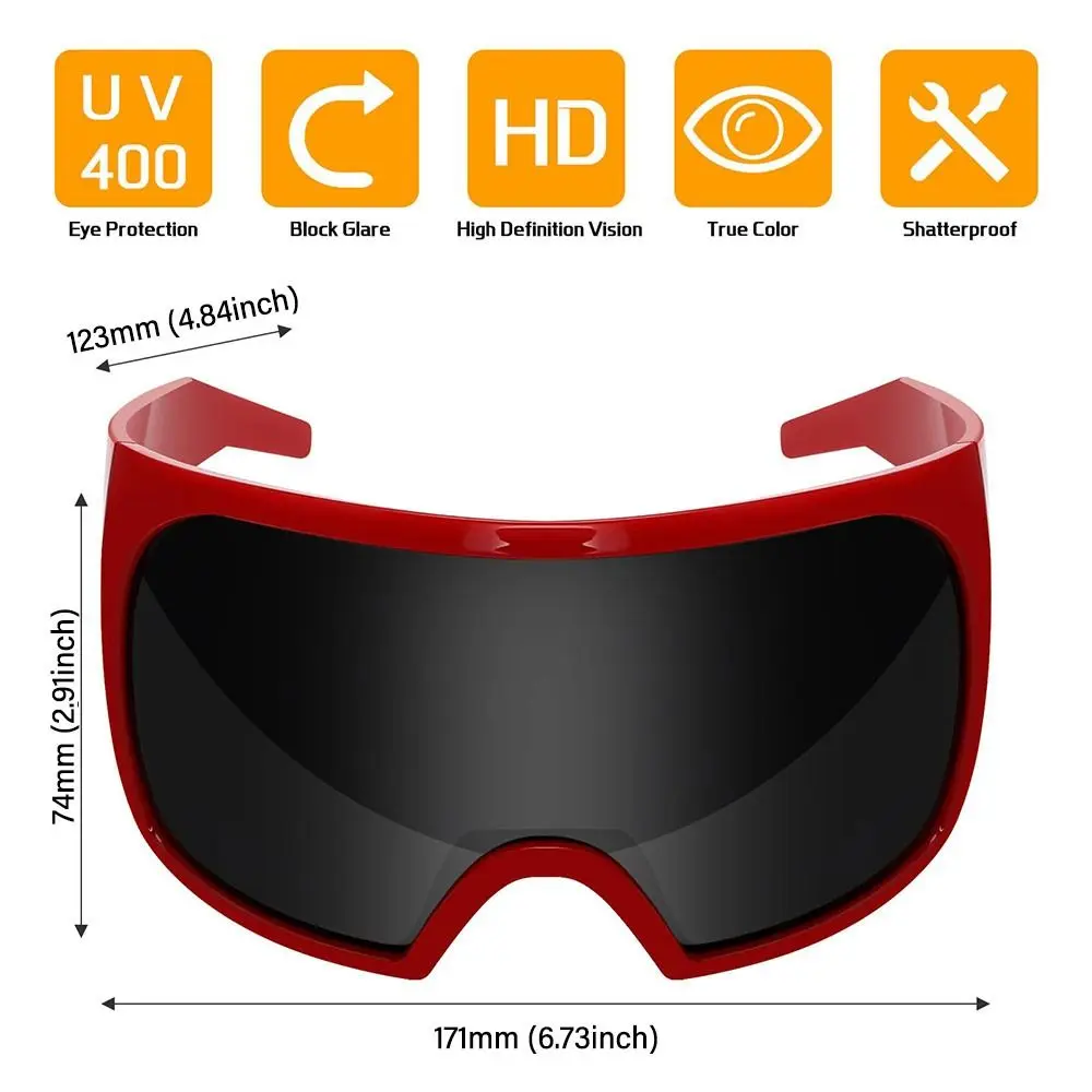 Oversized Punk One-piece Sunglasses Goggle New Women Men Luxury Sun Glasses Female Surround Shades 2000'S Eyewear