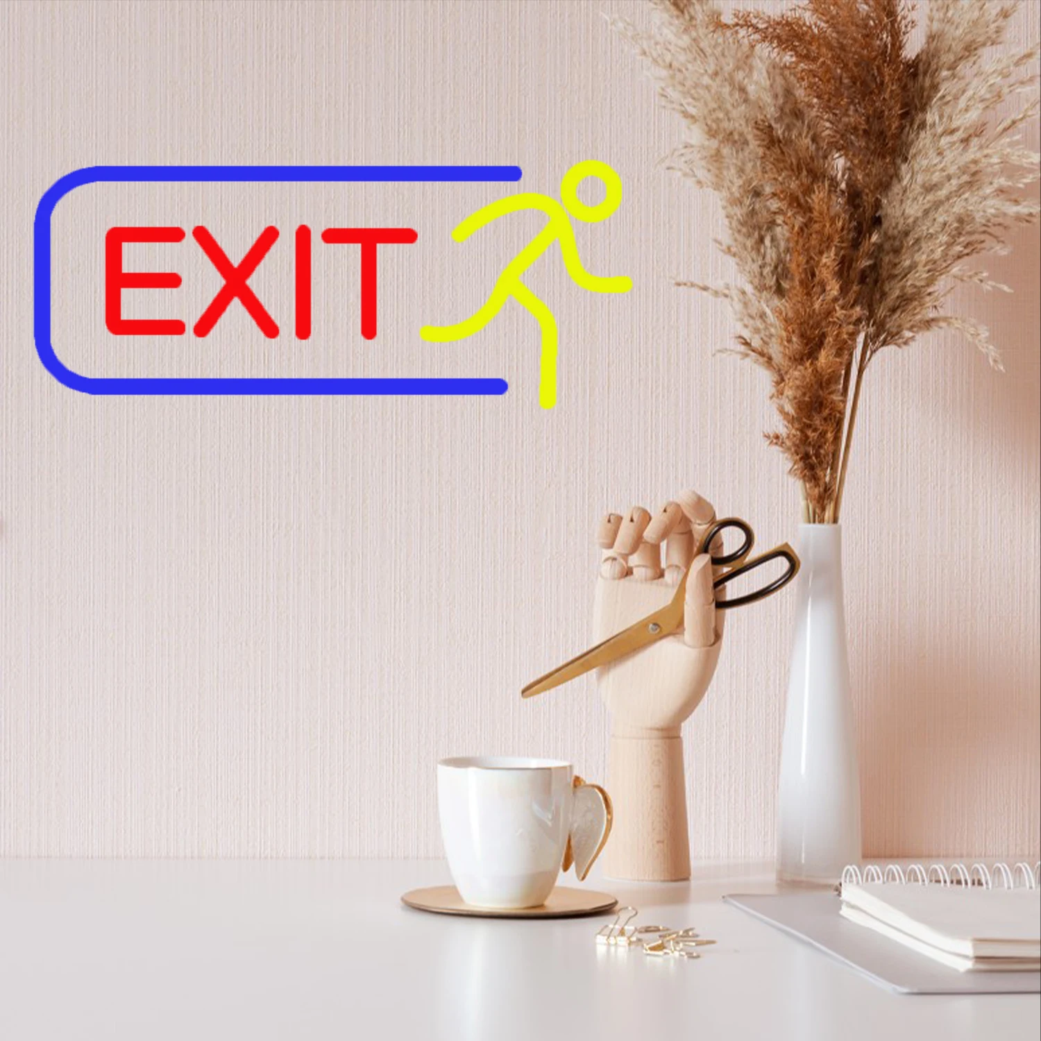Exitサイン装飾フレックスLEDネオンサインLEDライトホームショップ