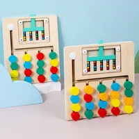 Montessori Wooden Color Matching Puzzles, Logic Game,Thinking Training Enlightenment Hand-eye Coordination Early Educational Toy 1