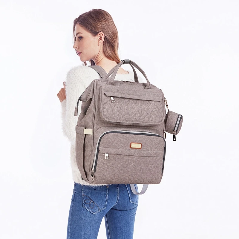 Diaper Bag Backpack Multifunction Large Baby Bags USB Stroller Straps Pacifier for Case Unisex Travel Back Pack Multi Co