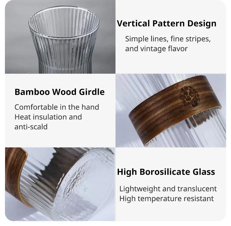 Vertical Pattern Design with Bamboo Wood Girdle 