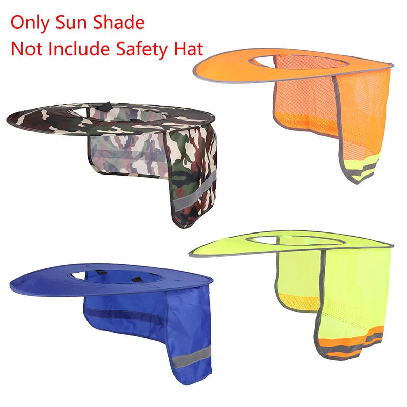Summer Sun Shade Safety Hard Hat Neck Shield Helmets Reflective Hat Brim Cap Cover for Construction Workers