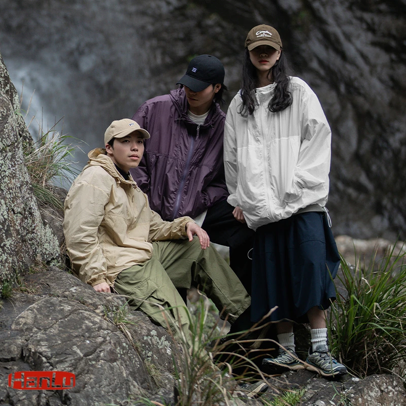 Hiking Protection Jacket Fishing Camping Trendy Coats Men's Women's Clothing Protection UV Hood Zip Sun Jacket 2023 Summer New