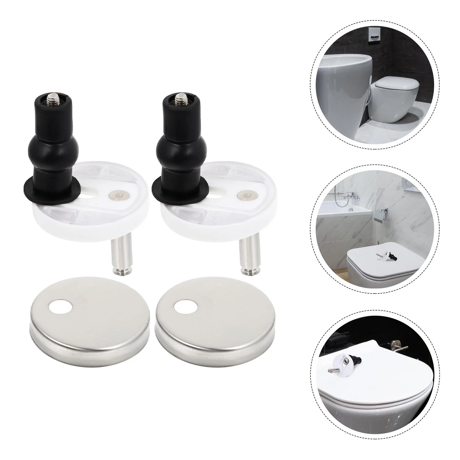 

Toilet Connector Lid Hinge Seat Accessories Fixing Hinges Stainless Steel Universal Fasteners
