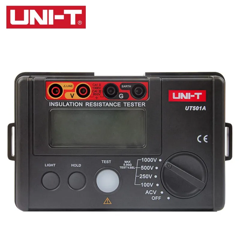 UNI T 절연 저항 테스터, 디지털 메가미터, 옴 테스터, 자동 범위 백라이트, UT501A, UT501C, UT502A