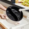 220V 2 Flavor Electric Hot Pot Non-stick Household Electric Cooking Pot Multi Cookers Hotpot  Electric Cooker 5L 5
