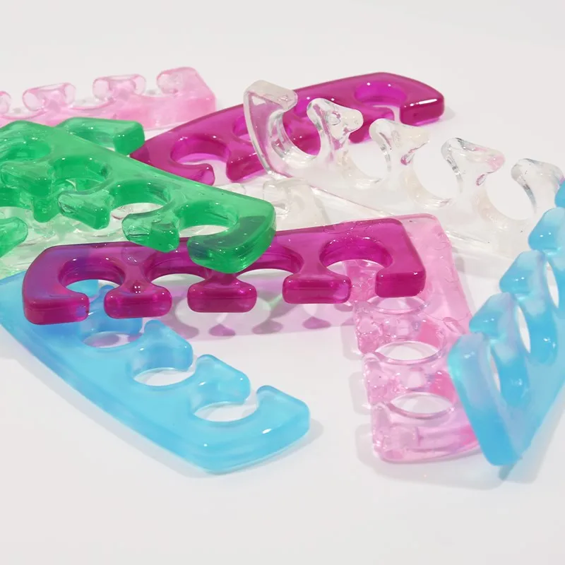 2Pcs Lot Soft Silicone Finger Toe Separator 5 Colors Feet Care Nail Tools Manicure Pedicure Foot Braces Support Assistant Polish