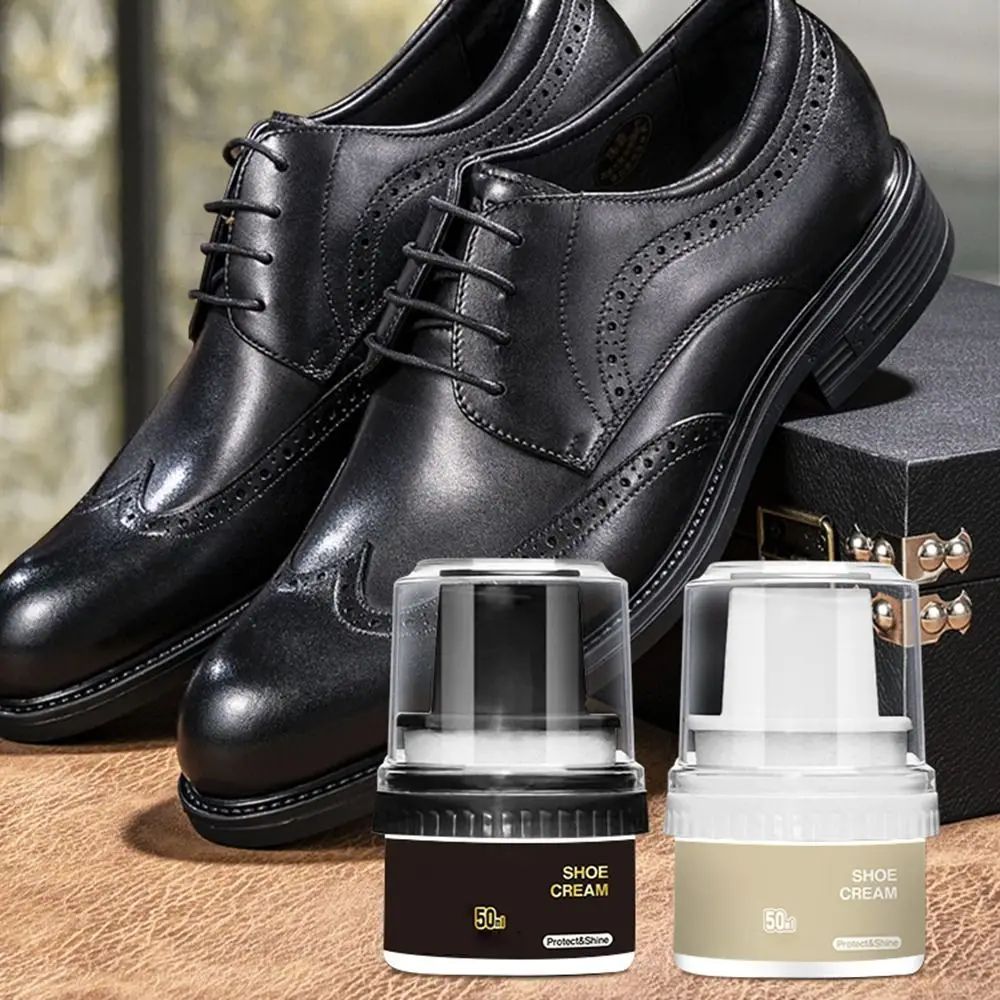 Leather Repair Cream Liquid Shoe Polish Shoe Care Cream with Sponge Applicator for All Kind of Leather Surfaces leather care cream