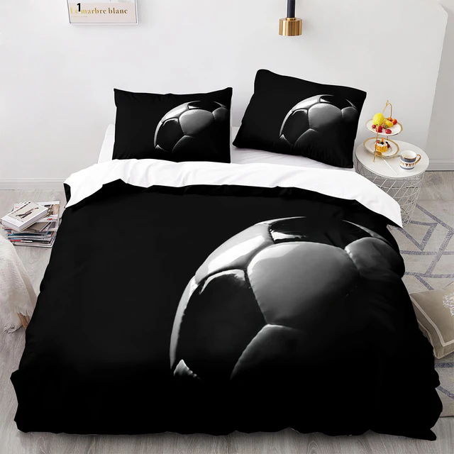 Soccer Field Duvet Cover Soccerball Grass Quilt Cover Bedding Set Soccer  Bedroom Decor 3D Bed Cover 