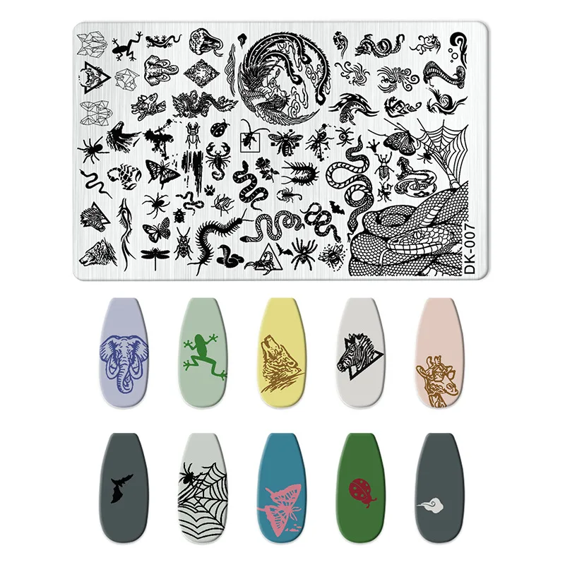 Description Picture 4 of itemCute Halloween Bow Cross Stamping Plate Cartoon Animals Figure Nail Stamp Plates Cartoon Cat Nail Templates for Nail Art Design
